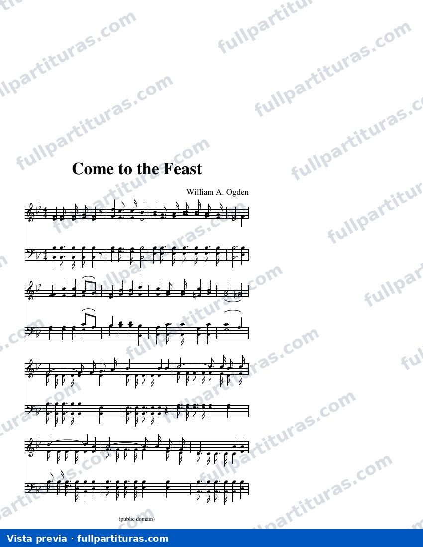 Come to the Feast* — visualização