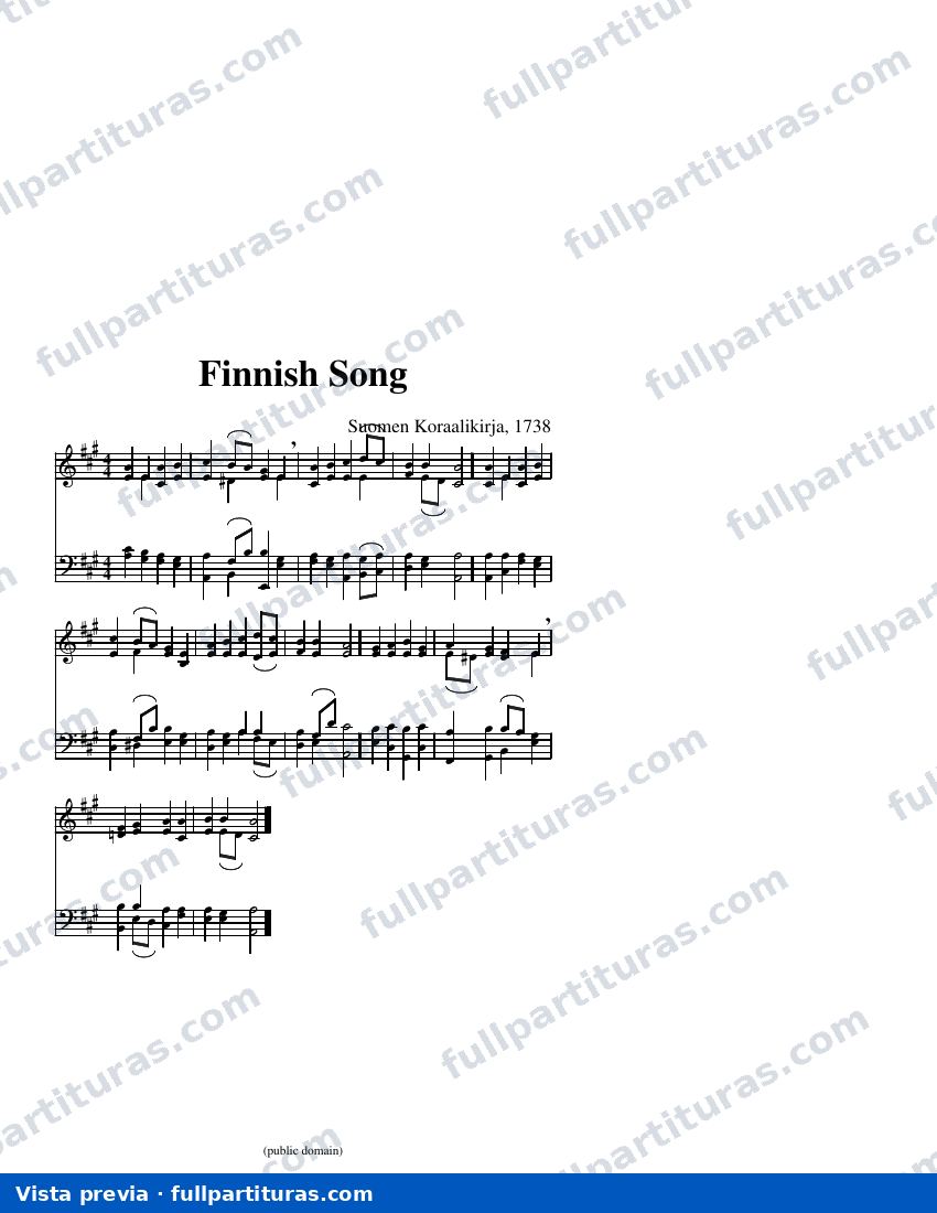 Finnish Song — visualização