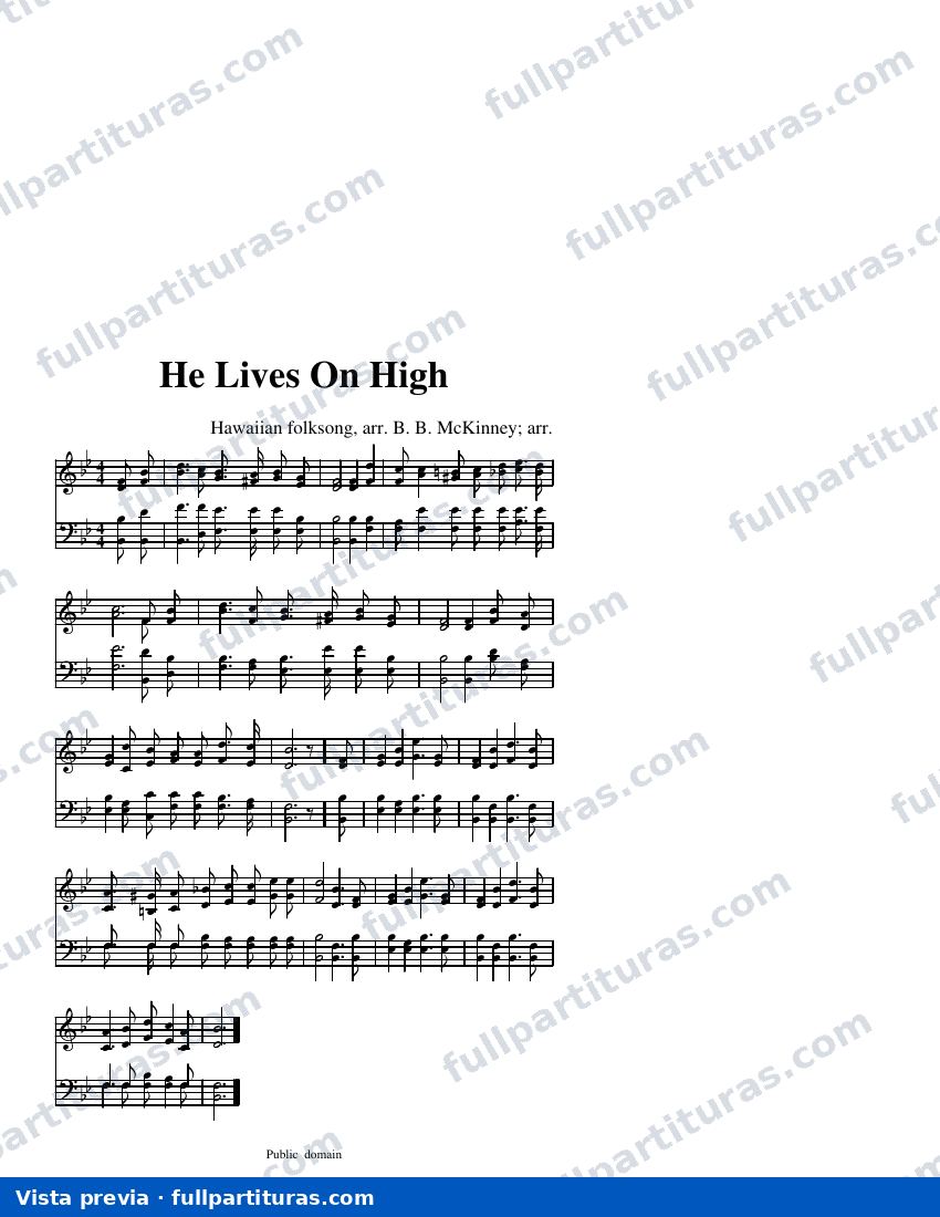 He Lives On High — visualização