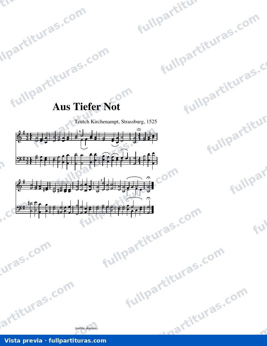 Aus Tiefer Not — visualização