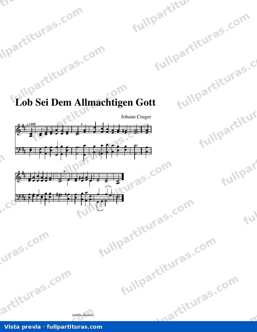 Lob Sei Dem Allmachtigen Gott — visualização