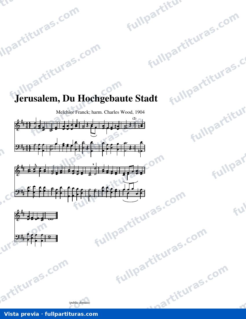 Jerusalem, Du Hochgebaute Stadt — visualização