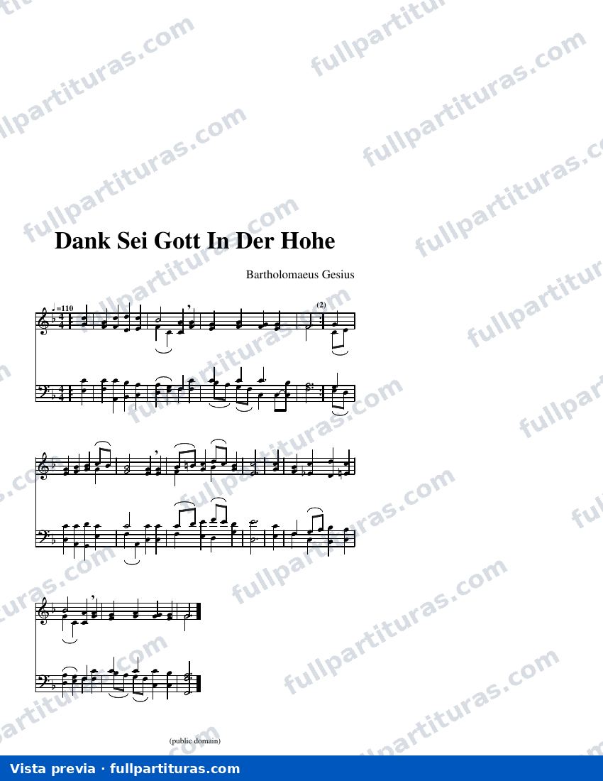 Dank Sei Gott In Der Hohe — visualização