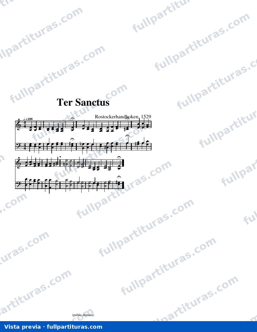 Ter Sanctus — visualização