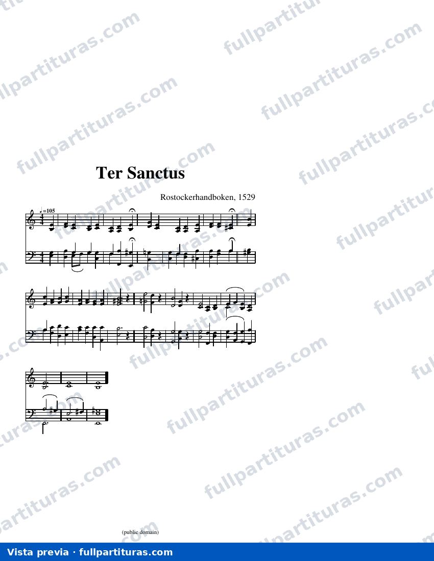 Ter Sanctus (arreglo C) — visualização