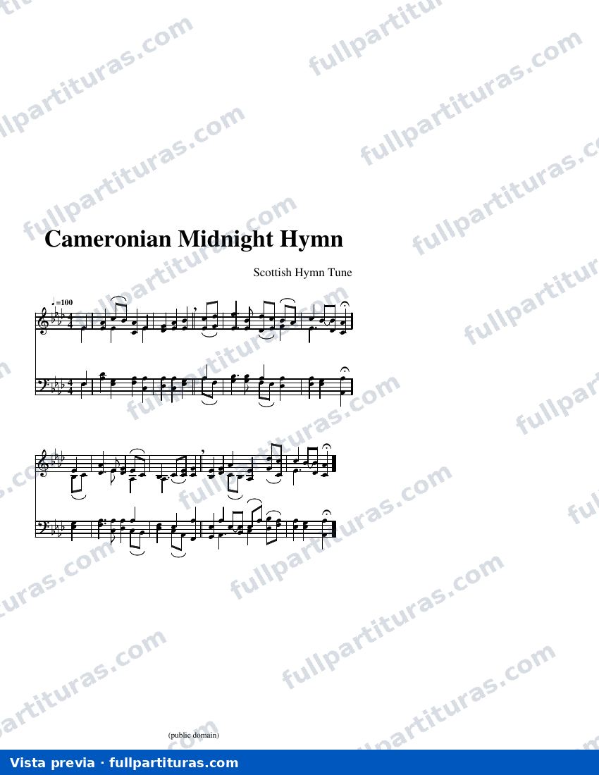 Cameronian Midnight Hymn — visualização