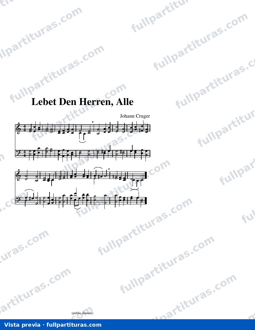 Lebet Den Herren, Alle — Vorschau