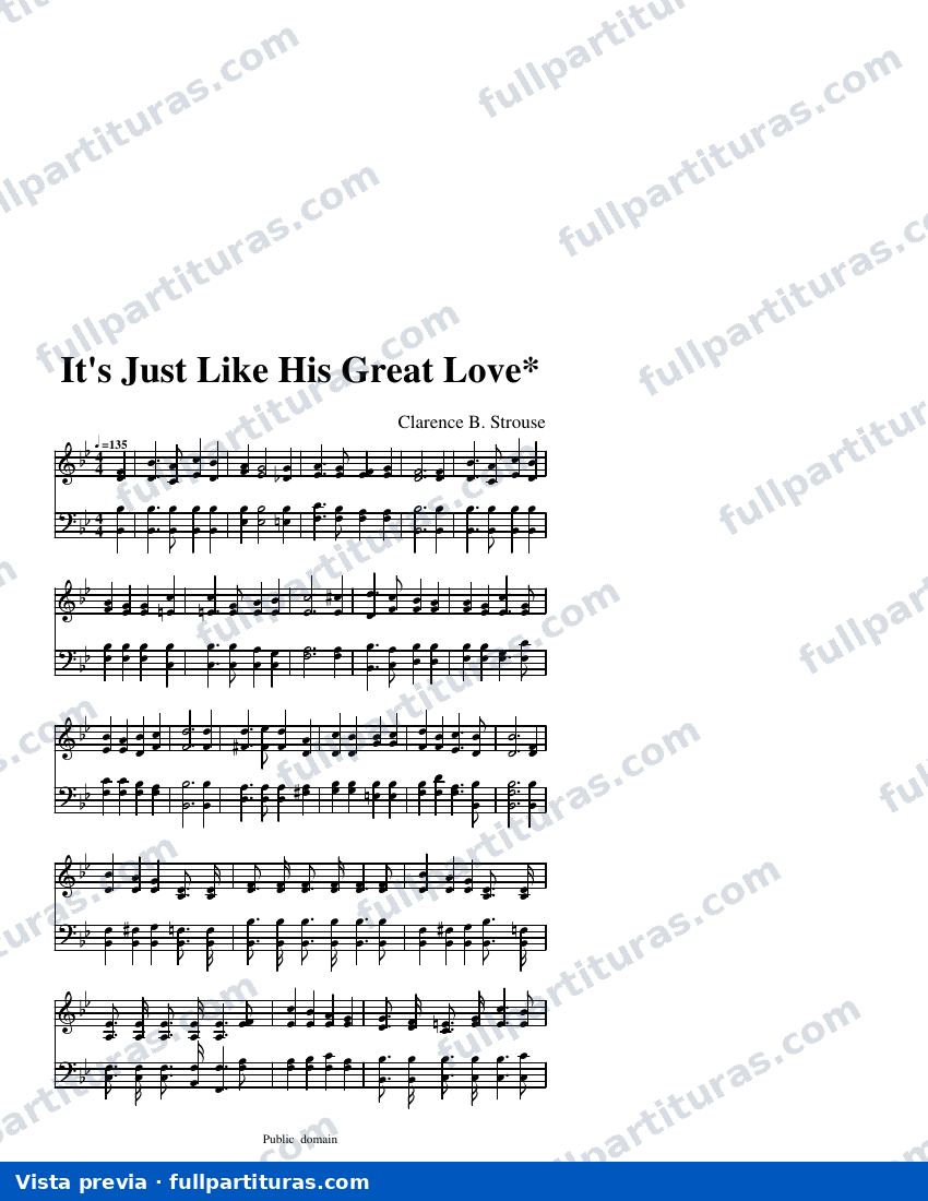 It's Just Like His Great Love — vista previa