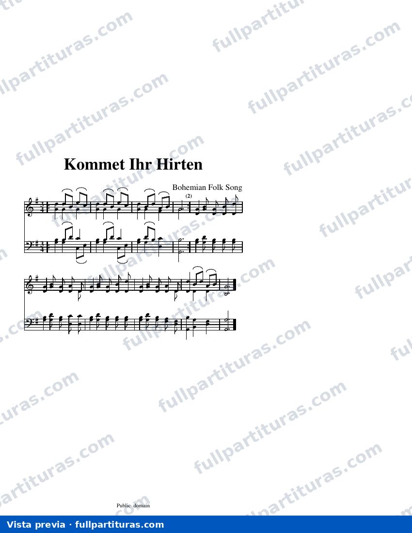 Kommet Ihr Hirten — vista previa