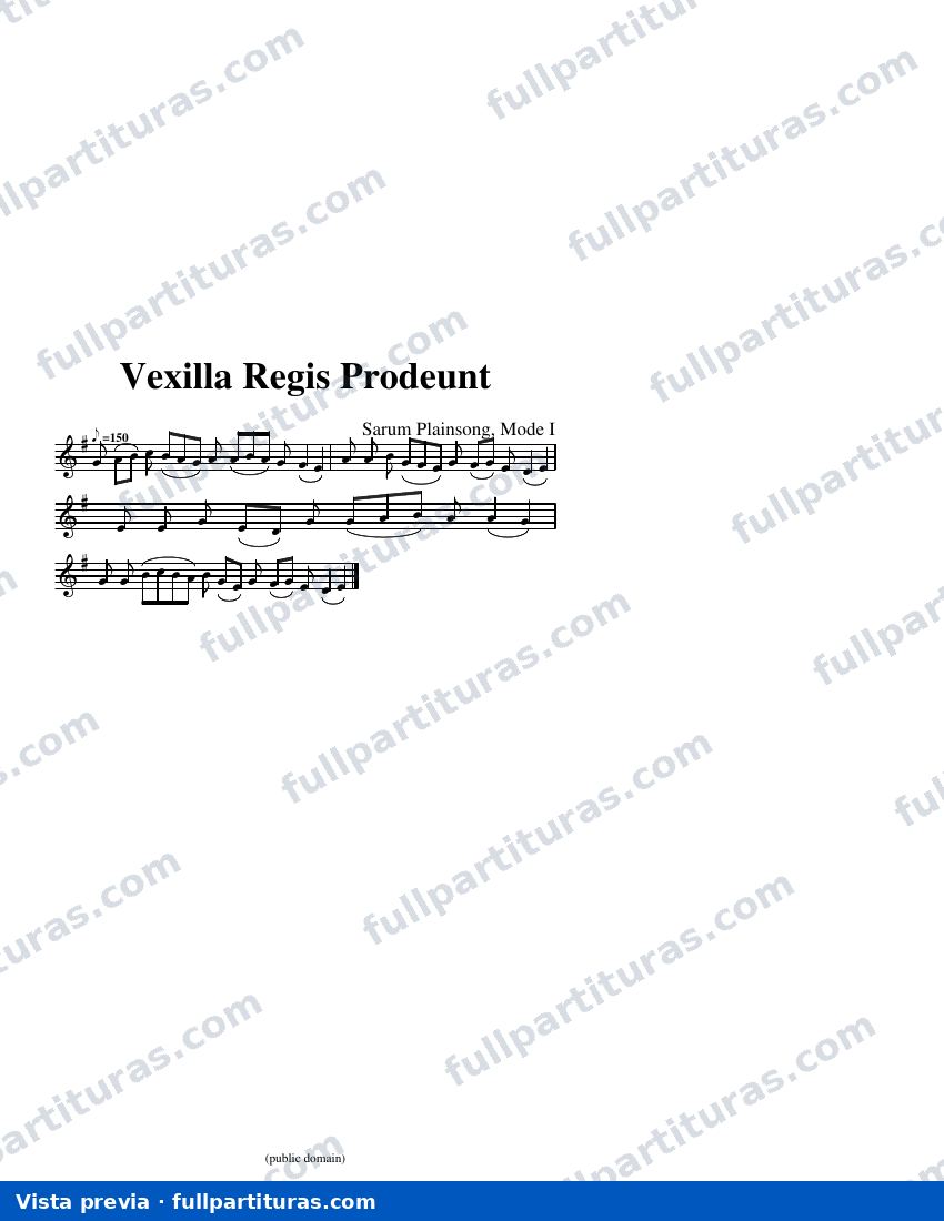 Vexilla Regis Prodeunt — vista previa