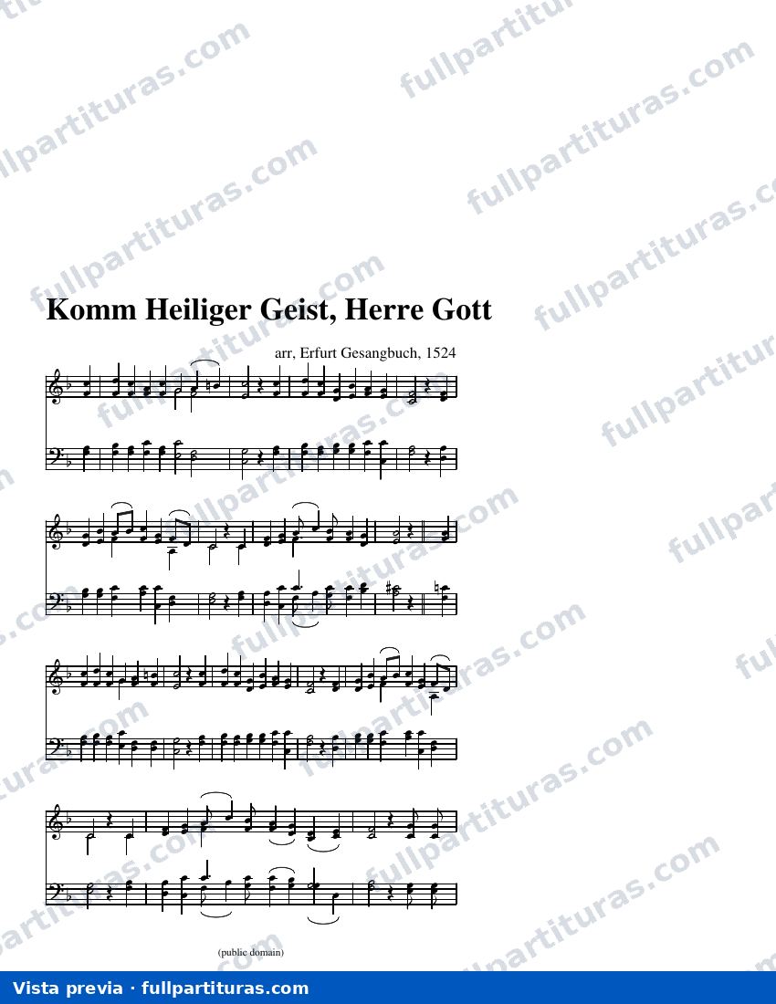 Komm Heiliger Geist, Herre Gott — visualização