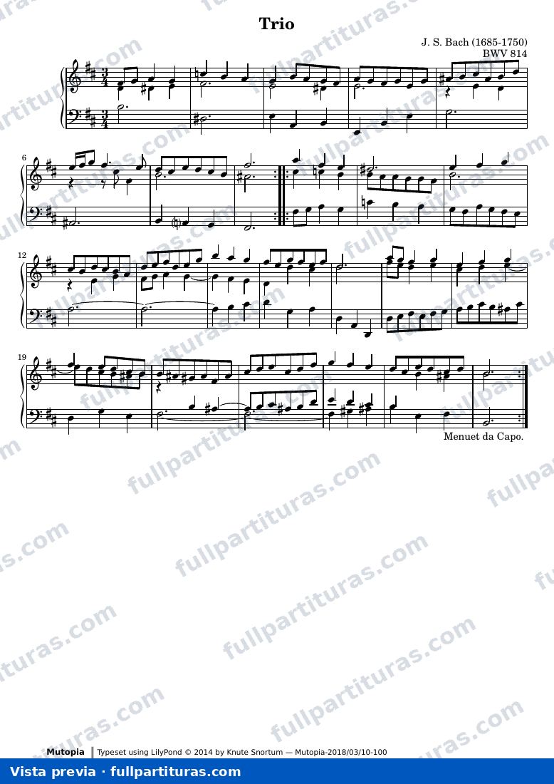 French Suite no. 3 in B minor — Bach french suite 3 trio — vista previa