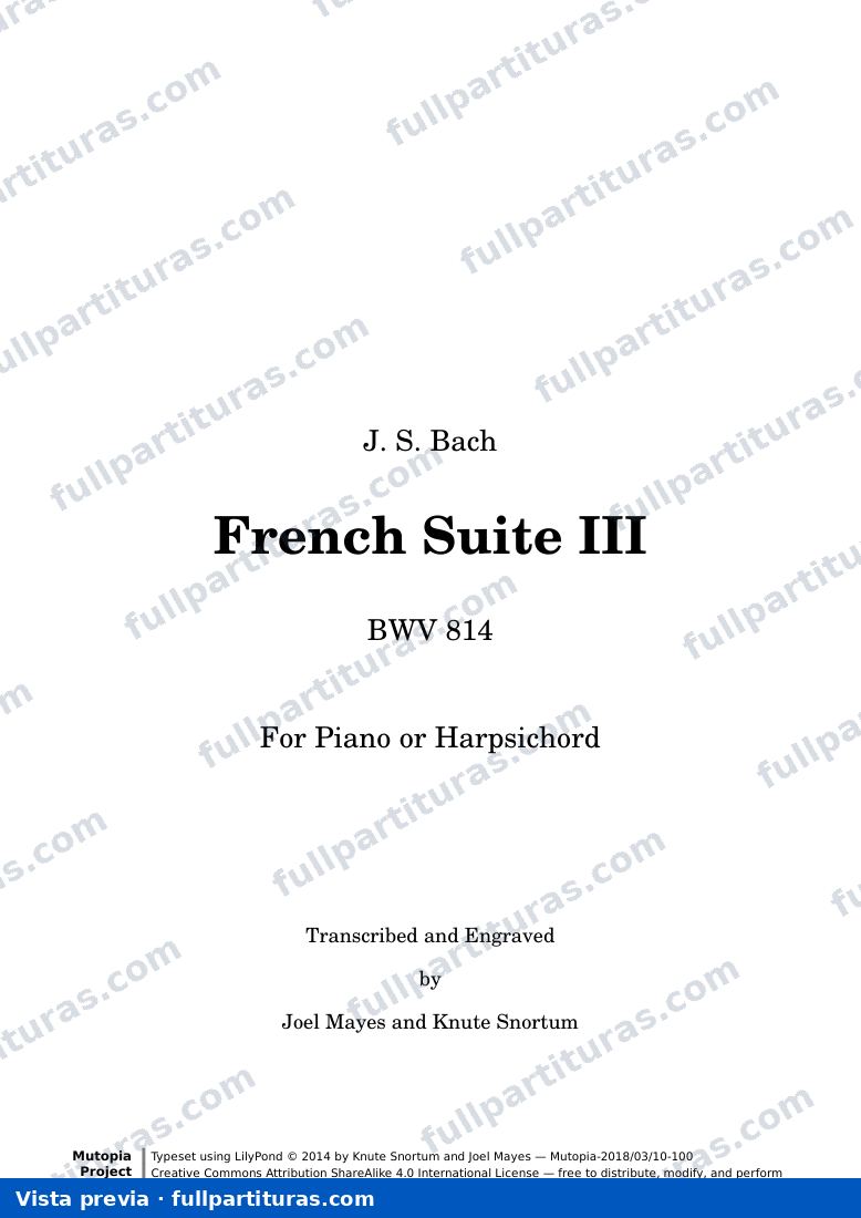 French Suite no. 3 in B minor — French suite 3 — visualização