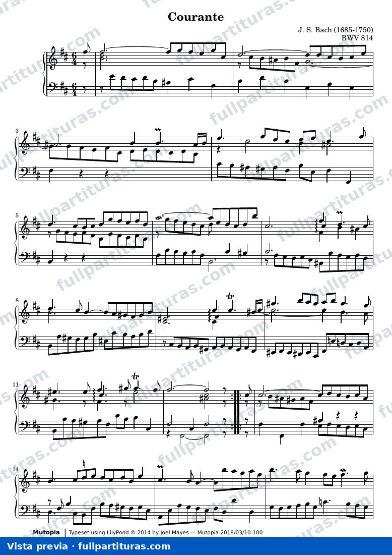 French Suite no. 3 in B minor — Bach french suite 3 courante — Vorschau