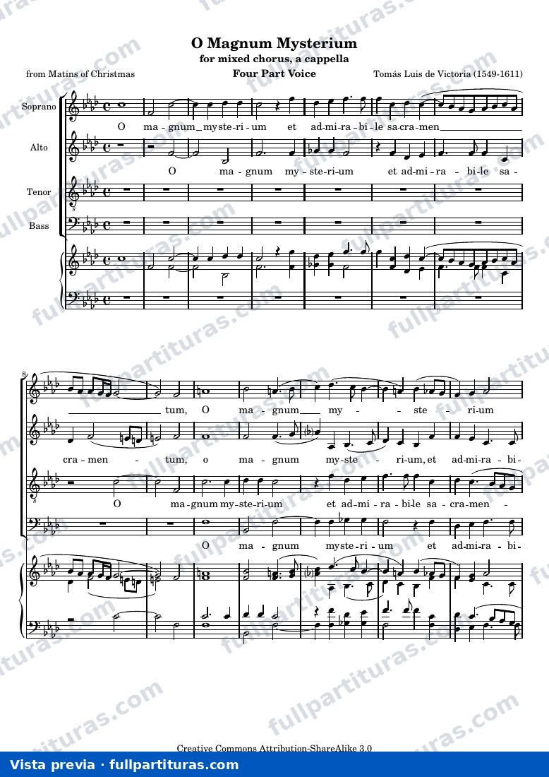 O Magnum Mysterium — O magnum mysterium piano reduction 5 — aperçu