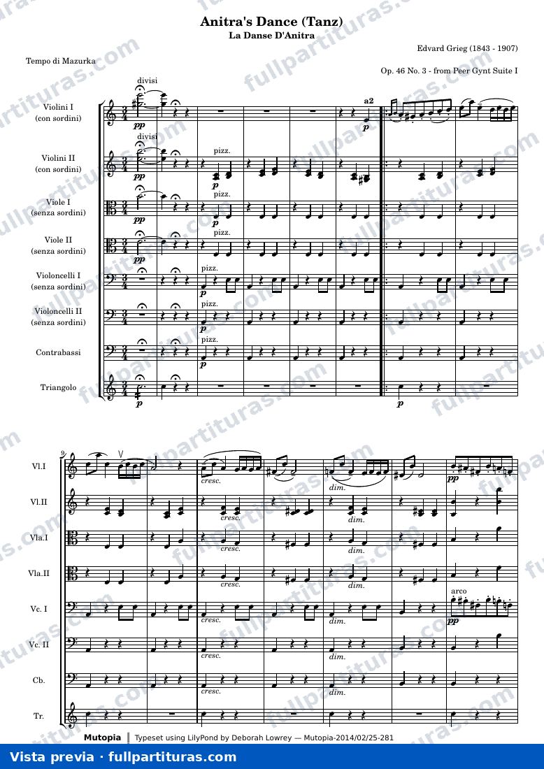 Anitra's Dance (Tanz) from Peer Gynt Suite I — Anitrasdance — Vorschau