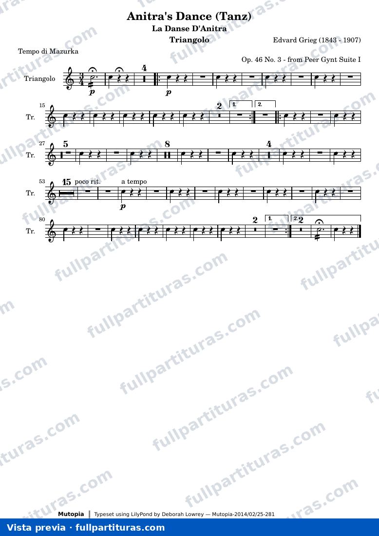 Anitra's Dance (Tanz) from Peer Gynt Suite I — Triangolopart — visualização