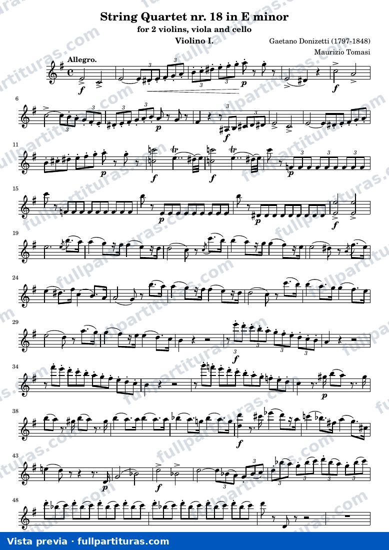 String Quartet nr. 18 in E minor — Quart18 violin1 — Vorschau