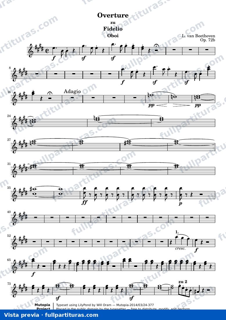 Fidelio Overture — Oboi sc — Vorschau