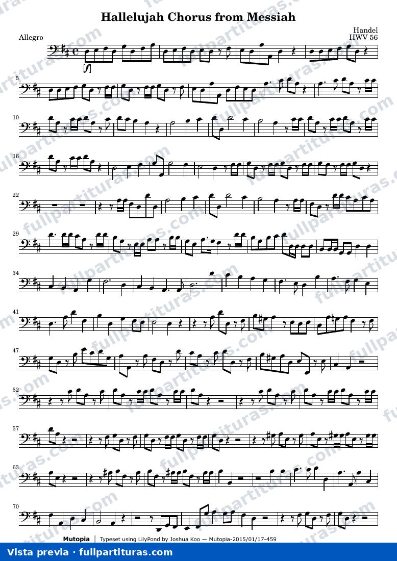 Hallelujah Chorus from Messiah — Bassoon score — Vorschau