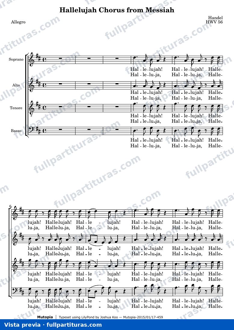 Hallelujah Chorus from Messiah — Chorale score — Vorschau