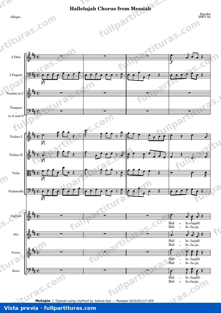 Hallelujah Chorus from Messiah — Combined score — preview