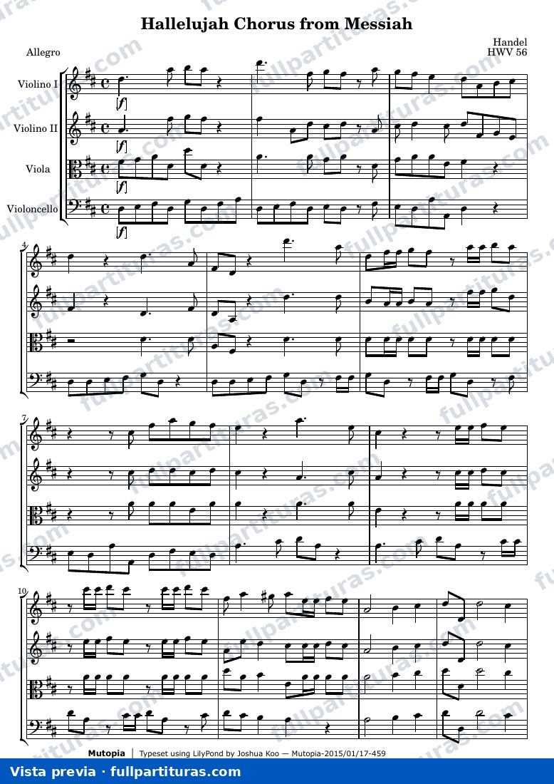 Hallelujah Chorus from Messiah — Strings score — предварительный просмотр