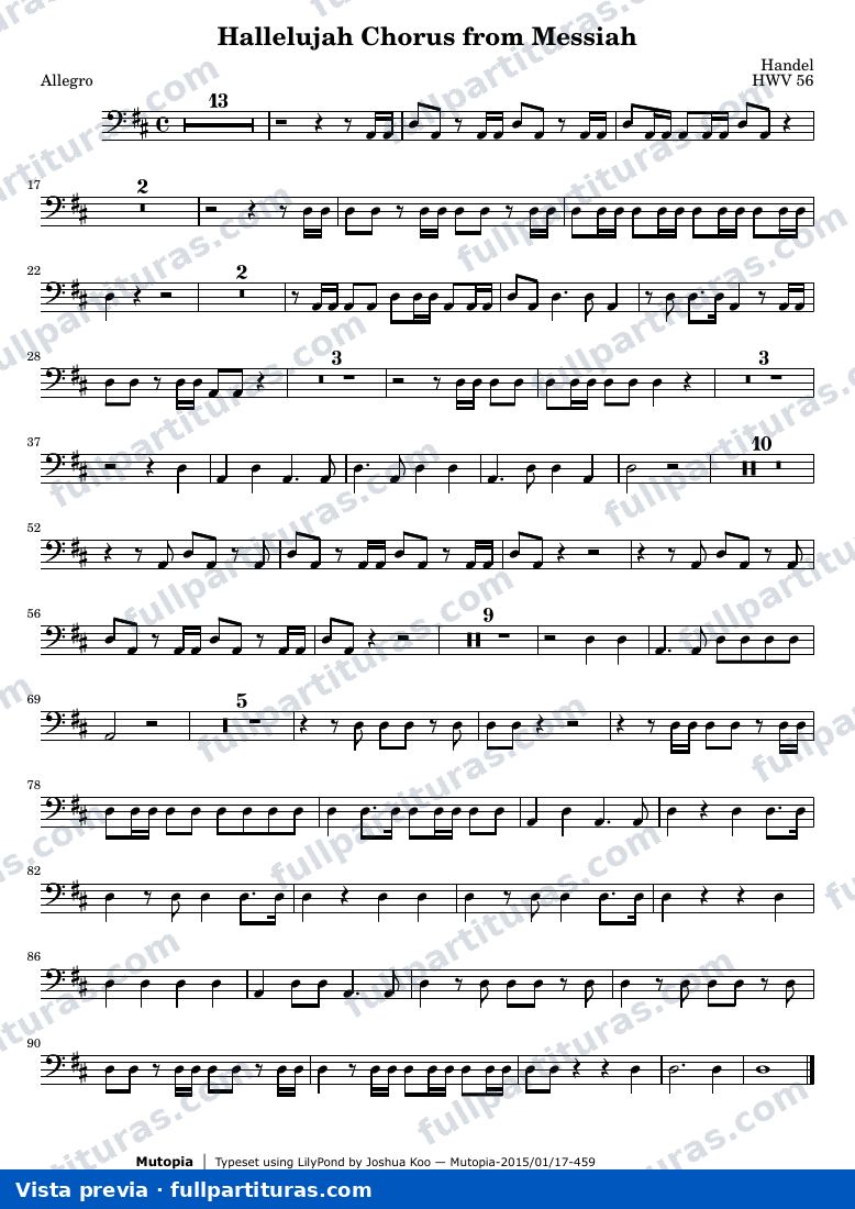 Hallelujah Chorus from Messiah — Timpani score — aperçu