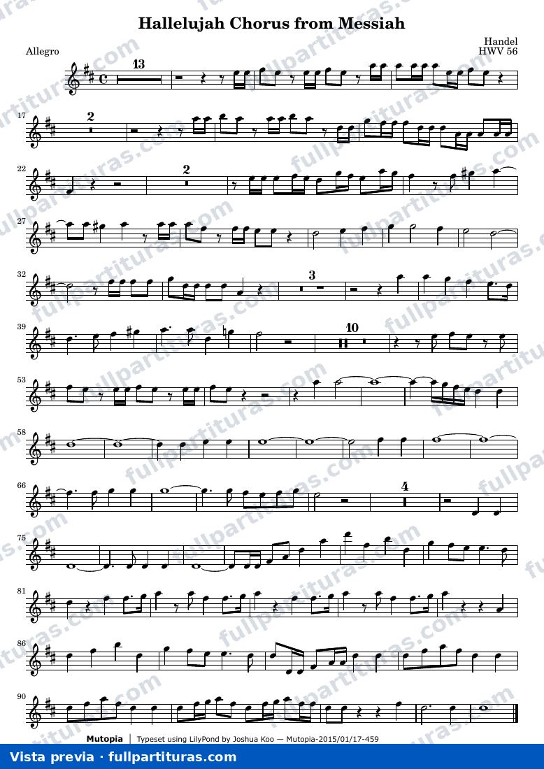 Hallelujah Chorus from Messiah — Trumpet1 score — preview