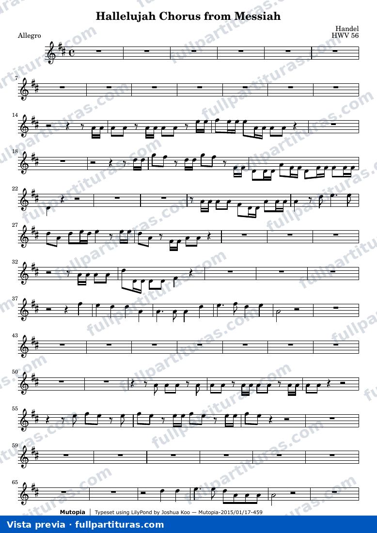 Hallelujah Chorus from Messiah — Trumpet2 score — preview