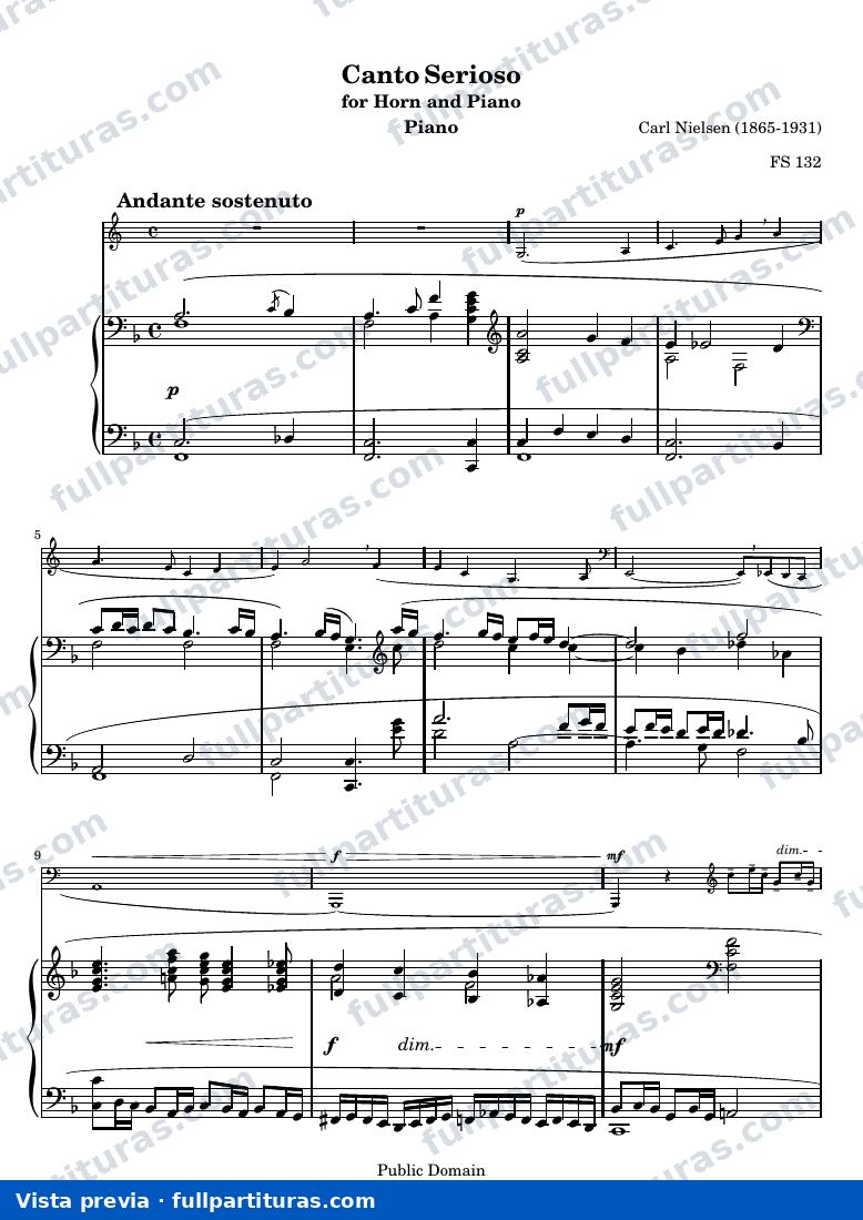 Canto Serioso — Piano — visualização