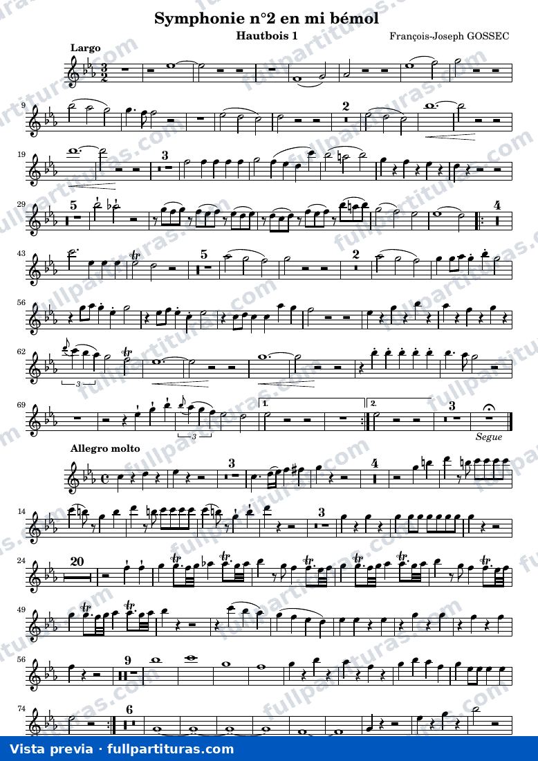 Symphonie n°2 — Hautbois1 — предварительный просмотр
