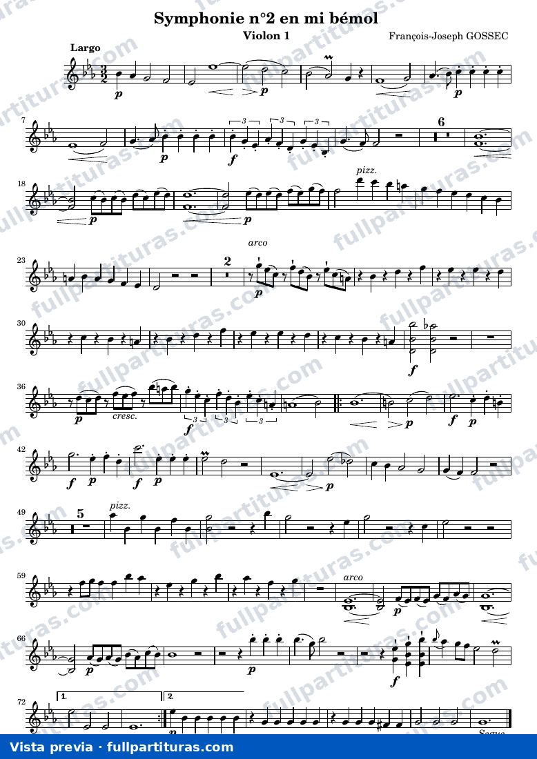 Symphonie n°2 — Violon1 — visualização