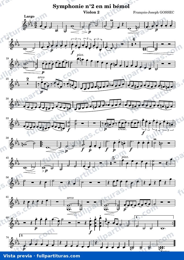 Symphonie n°2 — Violon2 — visualização