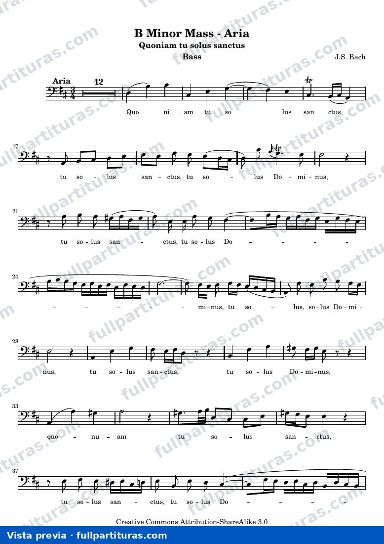 B Minor Mass - Aria — Bass — Vorschau