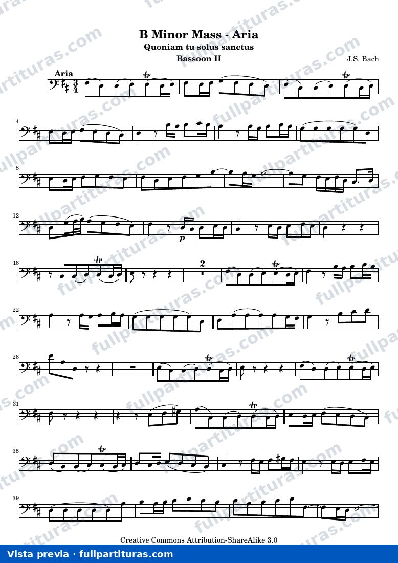 B Minor Mass - Aria — Bassoon2 — aperçu