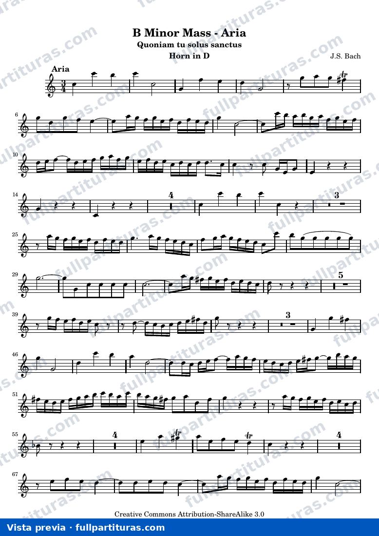 B Minor Mass - Aria — Horn — vista previa