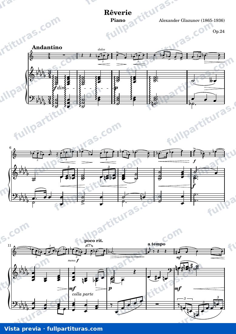 Rêverie — Piano — preview