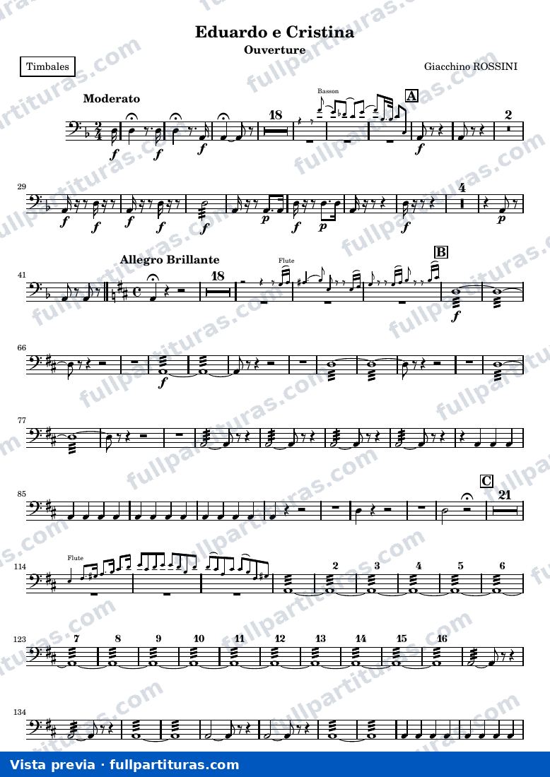 Eduardo e Cristina, ouverture — Timbales — visualização