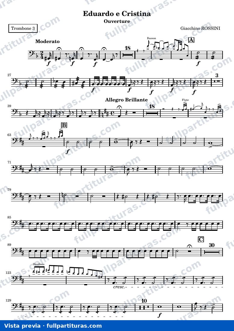 Eduardo e Cristina, ouverture — Trombone3 — Vorschau