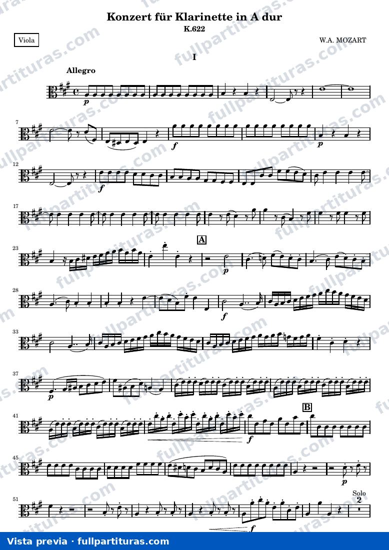 Clarinet concerto — Alto — vista previa
