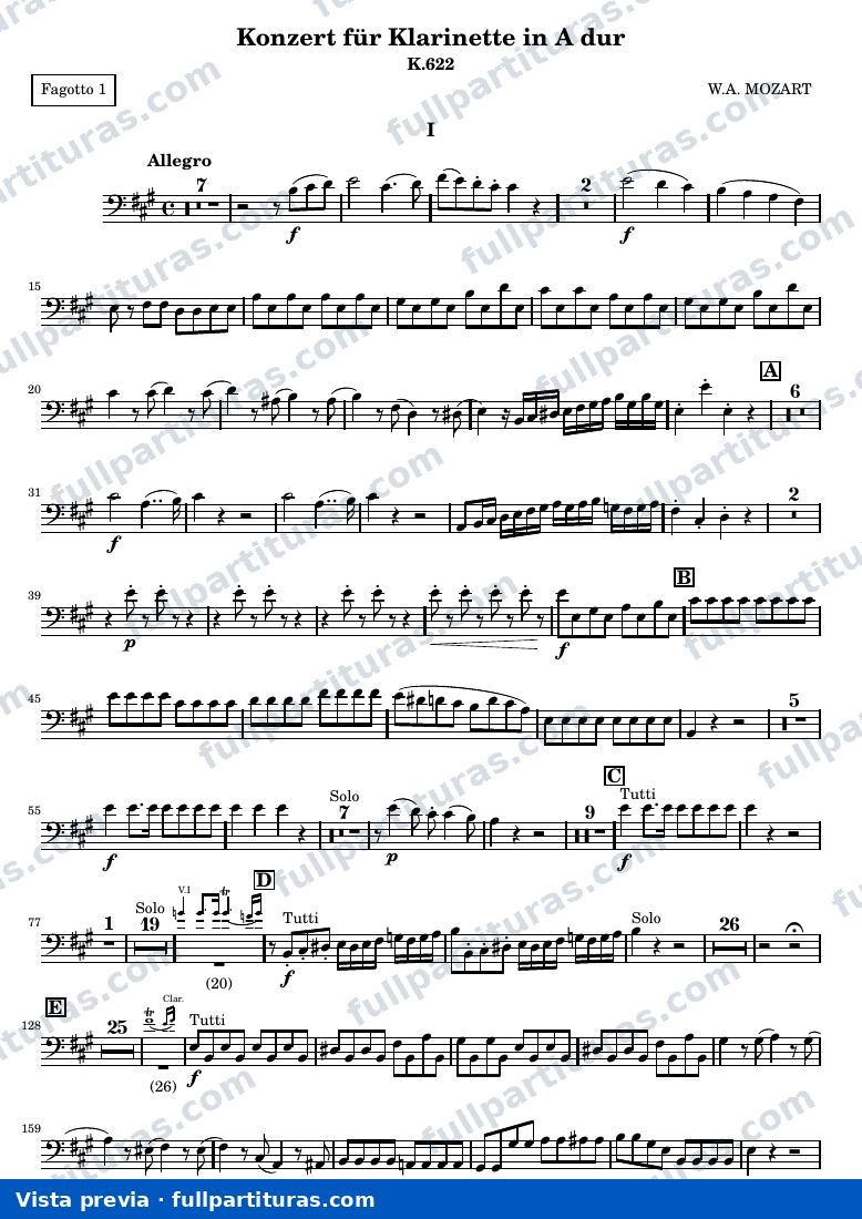 Clarinet concerto — Basson1 — vista previa