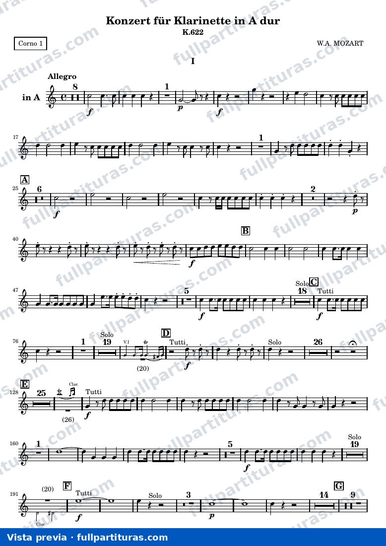 Clarinet concerto — Cor1 — vista previa