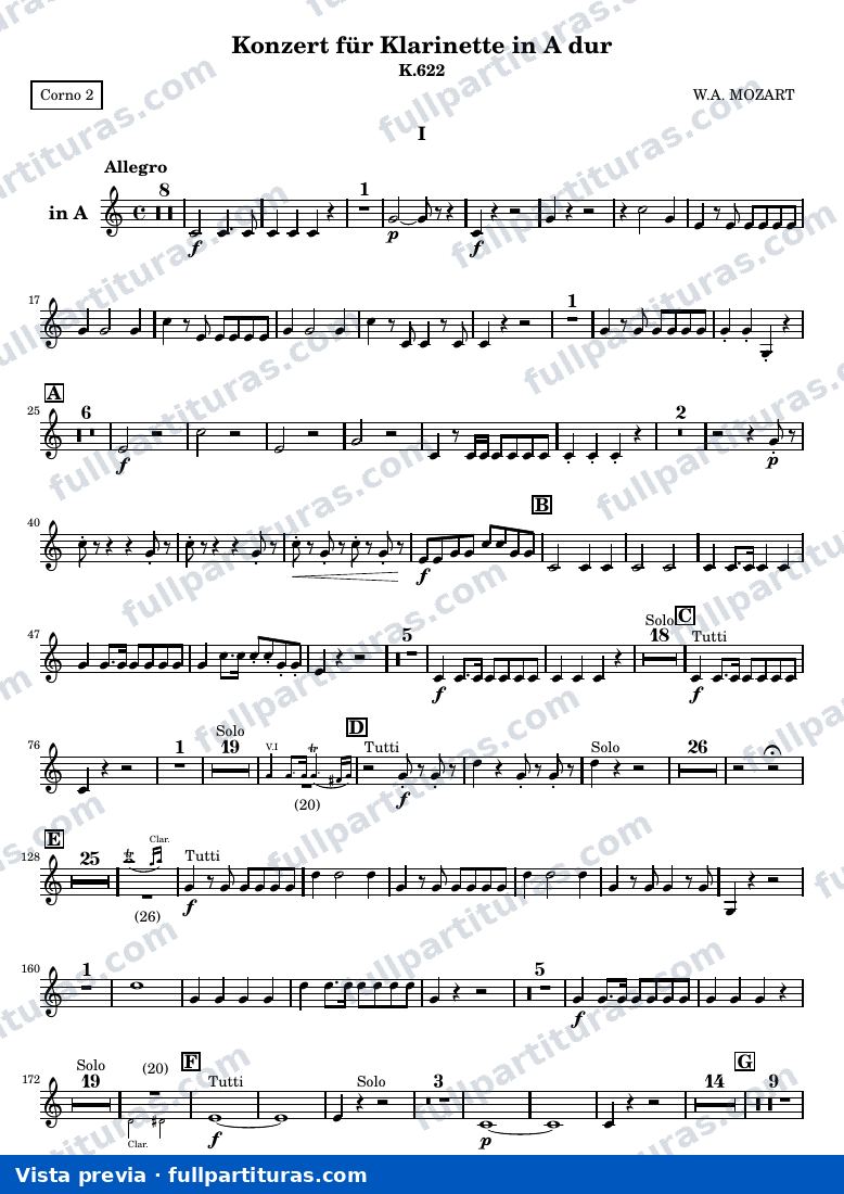 Clarinet concerto — Cor2 — vista previa