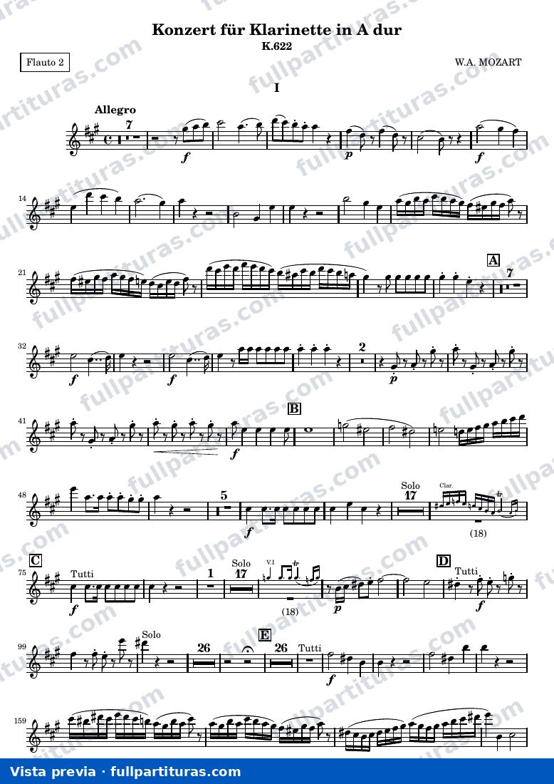Clarinet concerto — Flute2 — vista previa