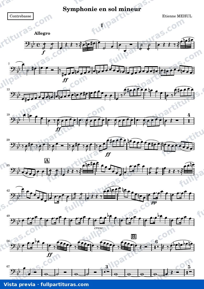 Symphonie en sol mineur — Contrebasse — visualização