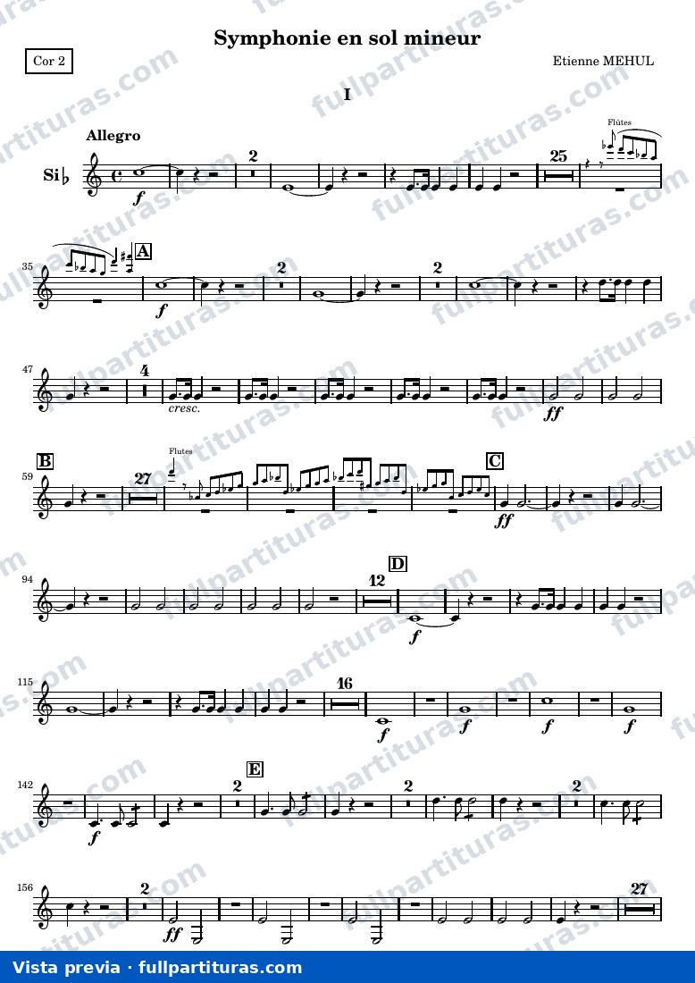 Symphonie en sol mineur — Cor2 — visualização