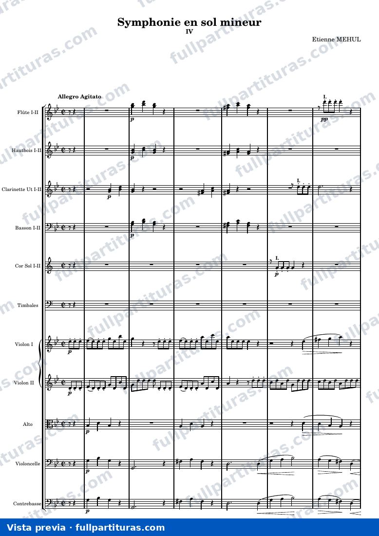 Symphonie en sol mineur — Score 4 — anteprima