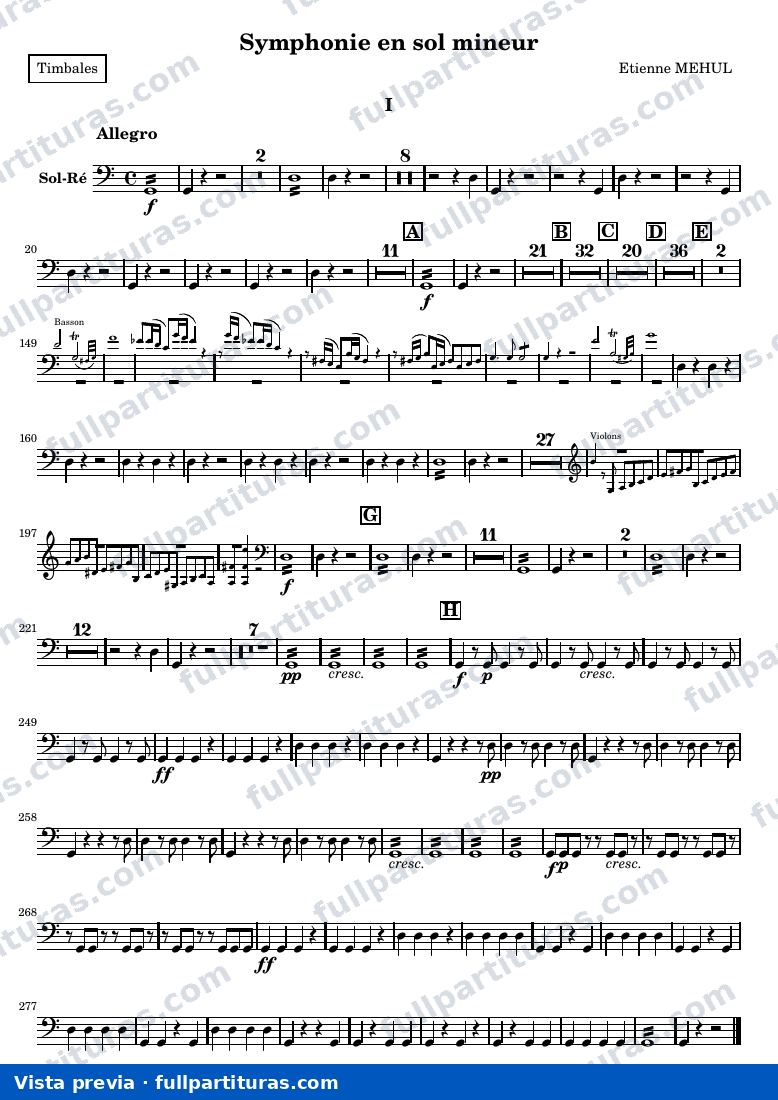 Symphonie en sol mineur — Timbales — Vorschau