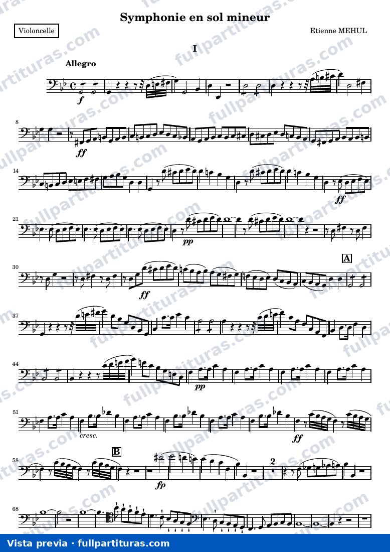 Symphonie en sol mineur — Violoncelle — visualização